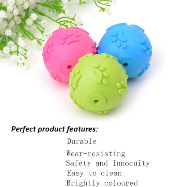 Dog Trust Dog Squeaky Balls, Indestructible Dog Toys for Aggressive Chewers Large/Medium Breed, Durable Tough Chew Toys for Aggressive Chewers, Natural Rubber Dog Balls Interactive Toys 2pcs Ball;