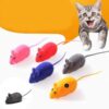 PSK PET MART Fun Plush Cat Rats, Cats Hunting Mouse Toys, Bite Proof Cat Squeek Toy, Interactive Mice Plush Squeaky, Soft Mouse Toys for Cats, Kittens - 3Pcs (Pack of 1) (Color May Vary)