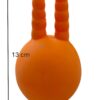 51X2SlhkFML._SL1500_.jpg The Pets Company Latex Squeaky Chew Dog/Puppy Toy for Puppies & Small Dogs | Durable, Animal Design, Non-Toxic, for Playing, Teething and Chewing | Ball with Horns - 13 Cm (Color May Vary)