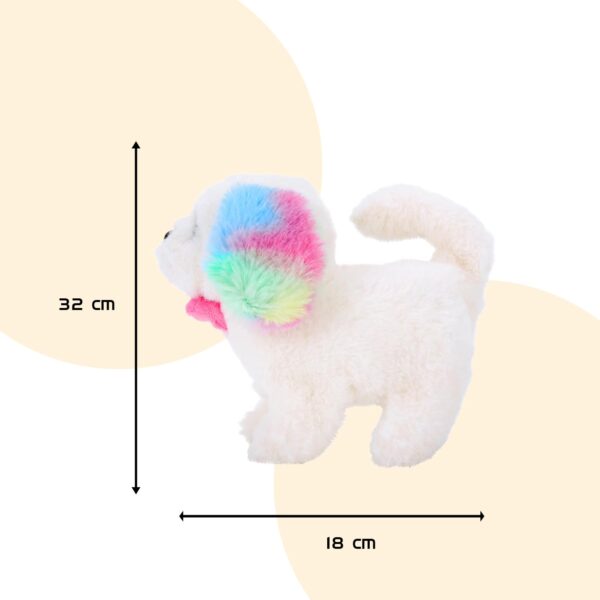 Amazon Brand - Jam & Honey Poochie Puppy Deluxe | 15 cm Electronic Plush Dog Toy | Sound-Enabled | Multicolor Ears | Soft & Huggable | BIS Certified | for Kids 3+ Years