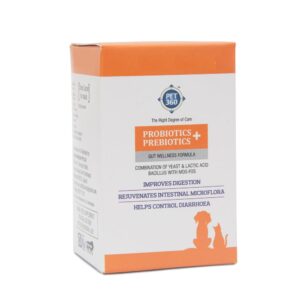 PROBIOTICS + PREBIOTICS Gut Wellness Formula for Dogs & Cats | Probiotic Supplement | Prevents Diarrhea & Indigestion | Cat & Dog Gut Health Supplement for Improved Immunity - 5 Sachets
