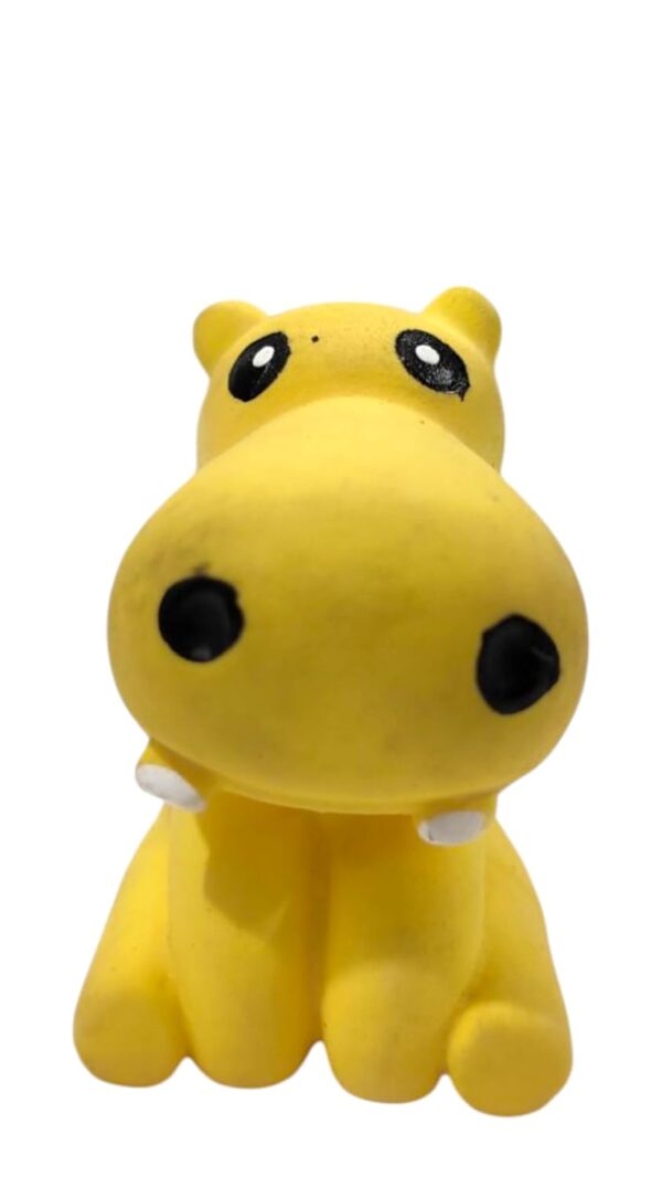 The Pets Company Latex Squeaky Chew Dog/Puppy Toy for Puppies The Pets Company Latex Squeaky Chew Dog/Puppy Toy for Puppies & Small Dogs | Durable, Animal Design, Non-Toxic, for Playing, Teething and Chewing | Sitting Hippo - 7 Cm (Color May Vary)