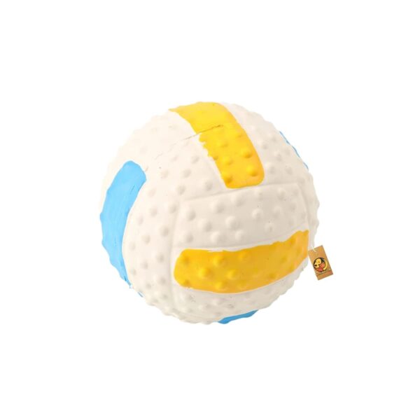 PremiumAV Squeaky Dog Ball Toy – Interactive Chew Toy for PremiumAV Squeaky Dog Ball Toy – Interactive Chew Toy for Small Dogs & Cats, Durable Fetch Ball with Loud Squeaker, Fun Sound Dog Toys for Training, Teething & Playtime, Volleyball Shape