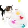 Woofy Cat Toy 4 Level Towers of Circle Track Roller with Moving Balls Interactive Play Toy for Small Dogs Kitten/Cat