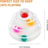 Woofy Cat Toy 4 Level Towers of Circle Track Roller with Moving Balls Interactive Play Toy for Small Dogs Kitten/Cat