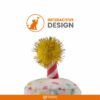 Barkbutler x Fofos Birthday Cake Cat Toy - US Grade Organic Catnip, Multicoloured Textured Toys, Cat Accessories with Super Soft Fabrics & a Pom-Pom - Perfect as Kitten Toys