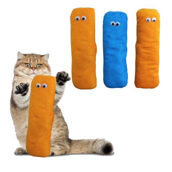 51fYsTqdz5L._SL1080_.jpg Cat Kicker Plush Toy Set for Cats & Kittens | Soft, Colorful & Lightweight Toys with Catnip fillable Pocket | Non-Squeaky, Fun Indoor Play | Pack of 3 (Colors May Vary)
