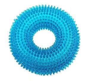 Dog Trust Durable Natural Rubber Hard Spiked Ring Shape Chew Dog Trust Durable Natural Rubber Hard Spiked Ring Shape Chew Toy Ideal for Teeth Cleaning and Chewing Dogs & Puppies (Multicolor) for Aggressive Chewer