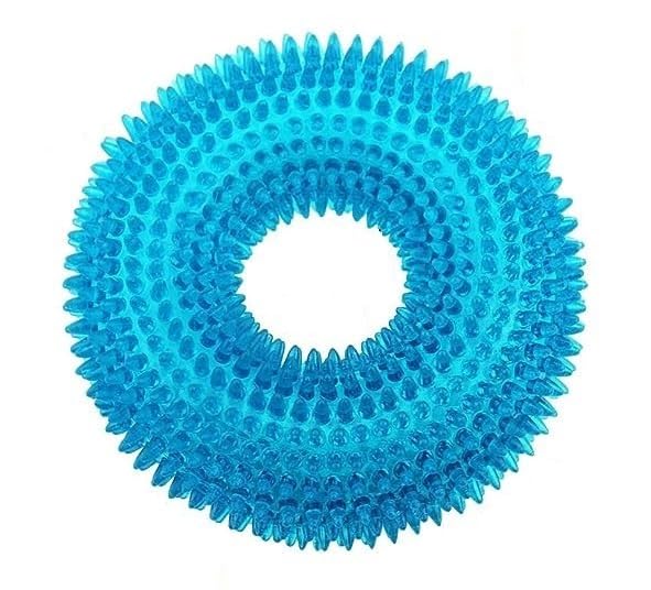Dog Trust Durable Natural Rubber Hard Spiked Ring Shape Chew Dog Trust Durable Natural Rubber Hard Spiked Ring Shape Chew Toy Ideal for Teeth Cleaning and Chewing Dogs & Puppies (Multicolor) for Aggressive Chewer