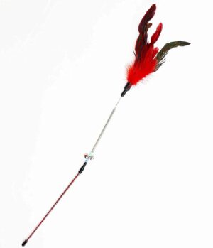 The Pets Company Cat Spring Treaser, Feather Dangler Wand, Interactive The Pets Company Cat Spring Treaser, Feather Dangler Wand, Interactive Stick Toy for Cats & Kittens
