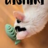 GISHIKI Cat Treat Dispenser Toy,Fish-Shaped Interactive Feeder in Food-Grade Silicone,Stimulates Hunting Instincts & Mental Enrichment,Soft, Bite-Resistant, Washable – Pistachio Green (12.5 cm)