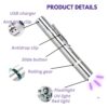 51lD7WE81L._SL1000_.jpg USB Rechargeable Cat Laser Toy – 7-in-1 Interactive Laser Light Pointer – Multi-Pattern Lazer Lights for Cats – Cat Toys Play – Powerful Stimulation Toy with UV Light & Flashlight