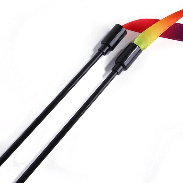51mf738qDqL._SL1000_.jpg Qpets® 2 Pcs Cat Rainbow Wand Toys,Satin & Elastic Teaser for Kittens & Adult Cats - Indoor Exercise, Fun Games, Stress Relief