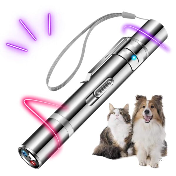 USB Rechargeable Cat Laser Toy – 7-in-1 Interactive Laser Light USB Rechargeable Cat Laser Toy – 7-in-1 Interactive Laser Light Pointer – Multi-Pattern Lazer Lights for Cats – Cat Toys Play – Powerful Stimulation Toy with UV Light & Flashlight