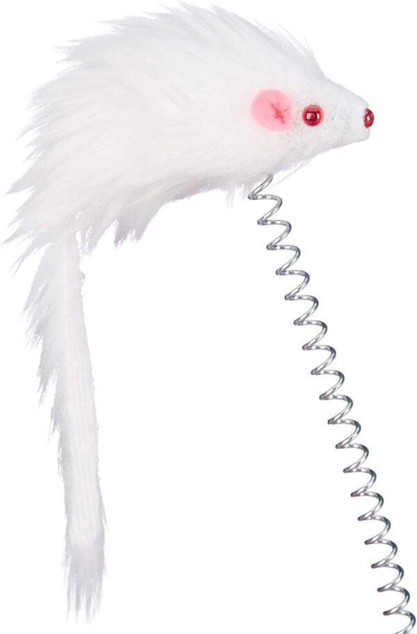 The Pets Company Toy with Ball Bell and Feather Mouse Attached for Cats and Kittens | Interactive Fun Toy for Training, Activity | Stimulates Play, Ideal For Exercise of Cats & Kittens(Color May Vary)