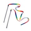 51pZJNi5YVL._SL1000_.jpg Qpets® 2 Pcs Cat Rainbow Wand Toys,Satin & Elastic Teaser for Kittens & Adult Cats - Indoor Exercise, Fun Games, Stress Relief