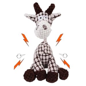 Interactive Tough Plush Dog Toy – Squeaky Sound Soft Chew Toys for Dogs – Durable Toy for Small, Medium & Large Dogs (Sheep)