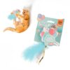Barkbutler x Fofos Birthday Balloon Cat Toy - US Grade Organic Catnip, Multicoloured Textured Toys, Cat Accessories with Super Soft Fabrics & Real Feathers - Perfect as Kitten Toys
