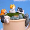 51uet00eoXL._SL1080_.jpg VRB Dec 4 Pcs Miniature Showpiece Set for Home Decor, car Dashboard,Valentine,Living Room,Gifts Figurines,Cake Decoration Items,Figurines for Home Decor. (6 Pcs Lazyy Cat Miniature)