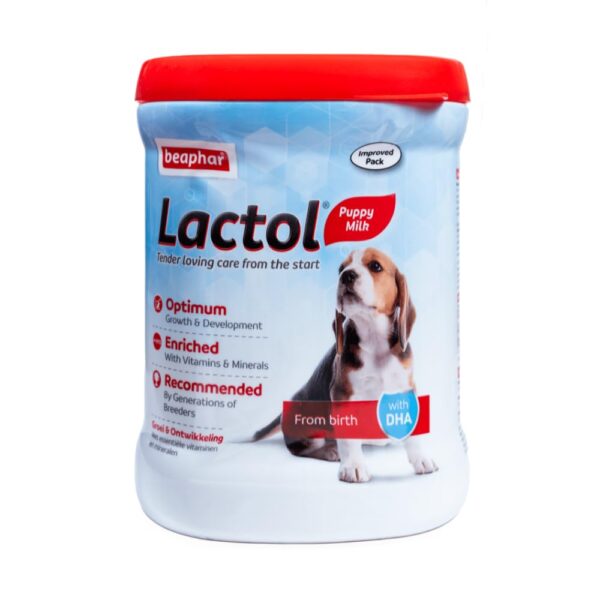 51wBpT5DN6L._SL1000_.jpg Beaphar Lactol Newborn Puppy Dog Milk Food with DHA, Vitamins & Minerals, Puppy Milk Replacer, Free Lactol Feeding Set - 400g