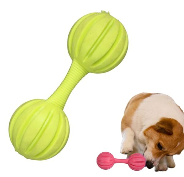 Western Era Dog Rubber Dumble Toy with Bell is Fun, Interactive, Amazing, Provide a Sense, Healthy Exercise,Training, Stimulation, Chew, Play, Ideal for Medium and Large Breeds(Large)