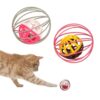 Cat Toys - 2pcs Interactive Cat Balls with Bell, Colorful Cat Toys - 2pcs Interactive Cat Balls with Bell, Colorful Kitten Toys, Cute Caged Bell Rolling