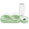 51wm1R6ncnL._SL1000_.jpg Pet Water Dispenser - 3 in 1 Pet Double Bowls 2 Food Bowls 1 Water Feeder Set Food Feeder Set for Cats Puppy Small Dogs | Easy Cleaning with Waterer Bottle for Indoor for Cat Dog