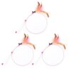 3-Piece Cat Toy, Flying Bird Toy for Cat with Feather ，Interactive Cat Small Bell for Persian, Durable Pet Stick, Fun Catcher Cats Stick ，Suitable for Both Indoor and Outdoor Use