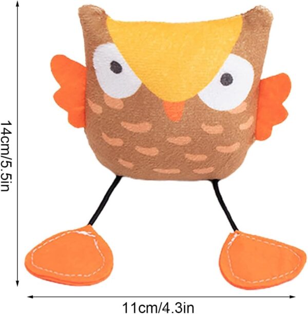 The Pets Company Fun Plush Cat Toys, Cats Hunting Mouse Teaser Toys, Bite Proof Cat Play Toy, Interactive Mice, Rat, Soft Mouse Toy for Cats & Kittens - Spooky Owl (Color May Vary)