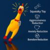 Western Era Squeaky Chicken Dog Toy 32CM | Rubber Rooster Shaped Interactive Chew Toy for Dogs & Puppies | Built-in Squeaker for Fetch & Training | Textured Surface for Teeth Cleaning | Funny Dog Toy