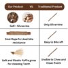 61-HtxK8EL._SL1080_.jpg Silvervine Stick for Cats with Sisal Rope and Gall Fruit, Natural Catnip Alternative, Cat Chew Toy Set of 3 Silvervine Sticks 21 Cm Each