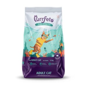 Adult Dry Cat Food | Chicken & Ocean Fish | Adult Dry Cat Food | Chicken & Ocean Fish | 1.2 kg | 40% Reduction in Urinary Track Diseases |Anti Hairball Formula |Healthy Skin & Coat |Improves Digestive Health