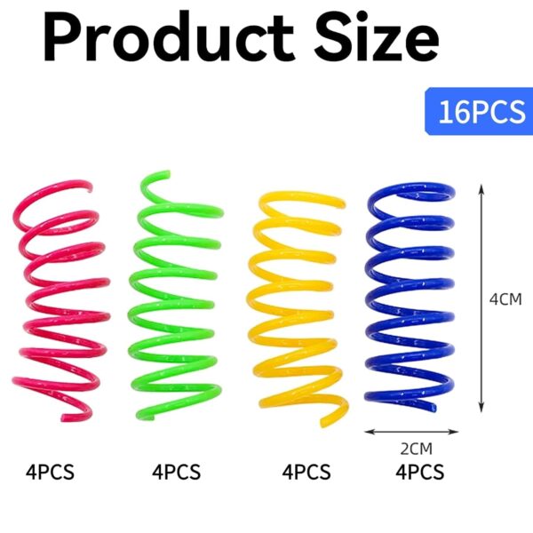 squishy 28pcs Cat Springs,Spring Toy, Cat Toys Interactive for Indoor Play, Colorful Plastic Coils to Stimulate Hunting Instincts