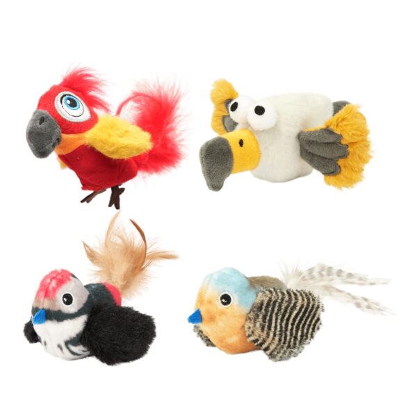 61-pmxh33sL._SL1190_.jpg BarkButler x FOFOS Black Bird Cat Toy - Cat Toys Interactive, Flappy Bird Cat Toy with Catnip - Black