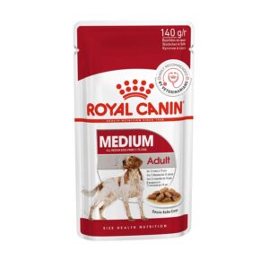 Royal Canin Medium Adult Dog Food, Pack of 10 Sachet, Royal Canin Medium Adult Dog Food, Pack of 10 Sachet, Wet Food, Supports Weight Management & Digestive Health, Promotes overall development