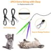 610NiWdb2jL._SL1024_.jpg Qpets® Cat Teaser Toy,11 Pcs Cats Toys Set with 2 Retractable Teaser Wand & 5 Feather Teaser & 4 Worm Teaser for Kitten to Play Chase Activity Exercise