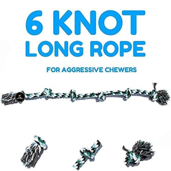 610UxziPv9L._SL1500_.jpg PSK PET MART Large Dog Rope Toys for Aggressive Chewers - Cotton Rope Dog Chew Toys for Tug of War and Training