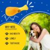 6131KYwz6qL._SL1080_.jpg Sage Square Dog Squeaky Chicken Leg Colorful Rubber Toy for Safe Fun & Entertainment - Perfect for Dogs, Puppies, Cats & Kittens, This Toy Will Keep Your pet Engaged, stimulated & Happy