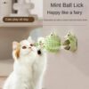 Sunkizzrs® Catnip Toy - Scratching & Rubbing Mint Balls(1 Pcs) Cats Rotatable Edible Mint Natural Healthy Teeth Cleaning Chew Claw Toy for Cat/Kitten (Green Hedgehog)