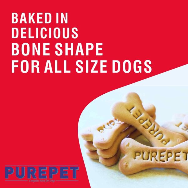 PUREPET Dog Biscuit Treats Milk Flavour 800Gm Pack, All Life Stages