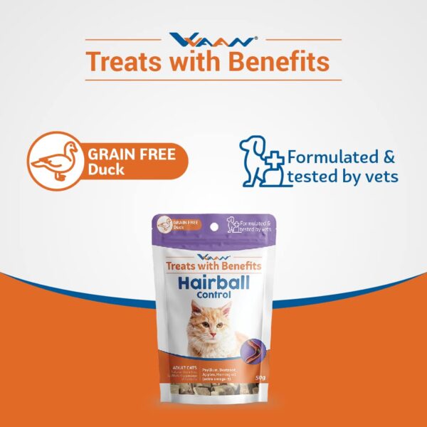 Vvaan Cat Treats Hairball Control Tasty Grain Free Vet formulated 50g