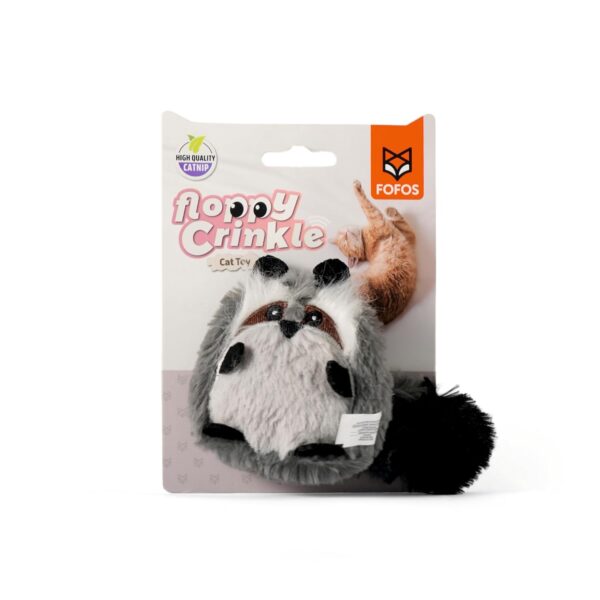 BarkButler x FOFOS Floppy Crinkle Raccoon Cat Toy - US Grade Catnip and Super Soft Fabric, Premium Cat Accessories with Catnip for Cats, Perfect Cat Toys and Kitten Toys for Playful Cats and Kittens