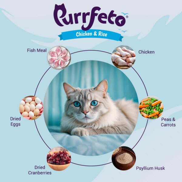 614zbvJtvGL._SL1200_.jpg Adult Dry Cat Food | Chicken & Rice | 1.2 kg Ingredients |40% Reduction in Urinary Track Diseases |Anti Hairball Formula |Healthy Skin & Coat |Improves Digestive Health