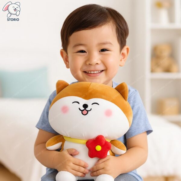 Storio Cat Flower Plush Soft Toy – 25 cm | Cute Stuffed Animal Toy for Kids | Adorable Cat Plush Doll for Girls & Boys | Soft Cuddly Toy for Baby Room Decor & Gifting (Pack of 1)