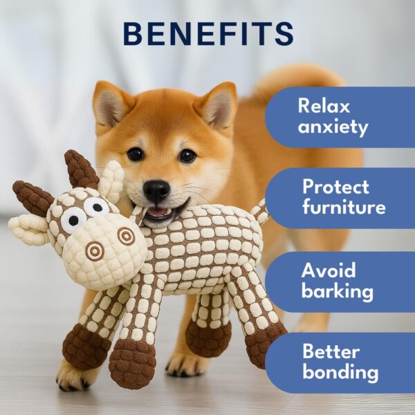 615juHN3DL._SL1000_.jpg Interactive Tough Plush Dog Toy – Squeaky Sound Soft Chew Toys for Dogs – Durable Toy for Small, Medium & Large Dogs (Sheep)
