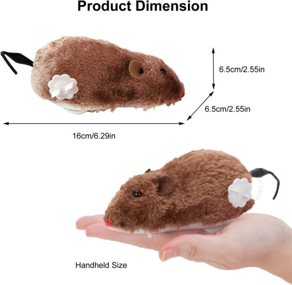 Plastic Wind Up Moving Rat Toys for Kids Mice Set of 4PCs Running Mouse Toys for Girls and Boys Multi-Color Mouses Toy for Dog and Cat Toys - with Fur Mouse Playset for Best Birthday Gift Set
