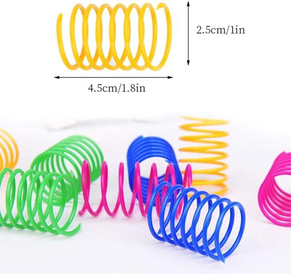 8 Pcs Interactive Cat Toys - Durable Plastic Coils, Colorful Springs For Indoor Cats - Active Play For Swatting, Biting, Hunting