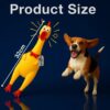 Western Era Squeaky Chicken Dog Toy 32CM | Rubber Rooster Shaped Interactive Chew Toy for Dogs & Puppies | Built-in Squeaker for Fetch & Training | Textured Surface for Teeth Cleaning | Funny Dog Toy