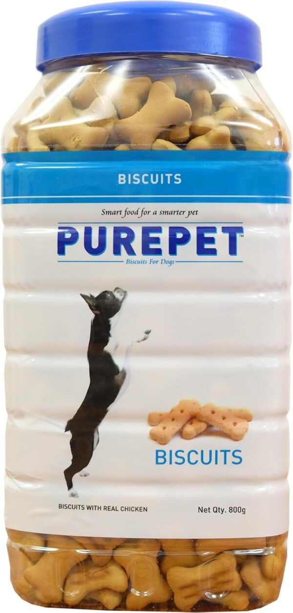 PUREPET Dog Biscuit Treats Milk Flavour 800Gm Pack, All Life Stages