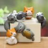 616zf70jaFL._SL1080_.jpg VRB Dec 4 Pcs Miniature Showpiece Set for Home Decor, car Dashboard,Valentine,Living Room,Gifts Figurines,Cake Decoration Items,Figurines for Home Decor. (6 Pcs Lazyy Cat Miniature)